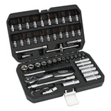 53PCS Chrome-vanadium Steel 1/4'' Ratchet Wrench Socket Wrench Set Household Automobile&amp;Motorcycle Repairing Maintenance Tool