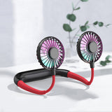 Portable USB Mini Fan Neck Fan Rechargeable Small Portable Sports Fan Aromatherapy Light USB Desk Hand Air Conditioner Cooler