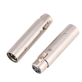2pcs Microphone Connector 3-Pin XLR Male To Female Socket Audio Microphone Extension Adapter Connectors