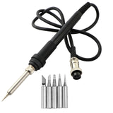 High Quality 907 Soldering Iron Handle For 936 852D+ 853D 898D 936B 937D Solder Repair Rework Station With 5pcs Solder Iron Tip