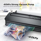 Professional Vacuum Sealer Dry and Wet Food Vacuum Sealer Machine with Vacuum Sealing Bag Roll Built-in Cutter and Stand