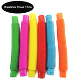 Colorful Fidget Pop Tubes Toys Autism Adults Sensory Stress Relief Toys Kids Funny Early Educational Antistress Toy