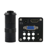 14MP 1080P HDMI VGA Video Microscope Camera + 130X 180x 300x Adjustable Zoom C Mount Lens + 56 LED Ring Light For PCB Soldering