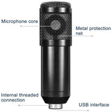 USB Condenser Microphone Studio Recording Mic Live Broadcast Recording Set Mic Phone K Song Computer Karaoke Sing