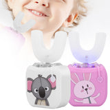 U-Shaped Children Intelligent Cleaning Toothbrush Electric Sonic Toothbrush Oral Care Tool Food Silicone Brush Head 8-14Year Old