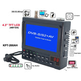 4.3 Inch Portable Digital Satellite Finder And Monitor Full HD DVB-S Sat Finder Meter KPT-268AH 5.0-EU Plug