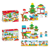 46Pcs Christmas  Large Particles Building Blocks City Tree Family DIY Christmas Bricks  Toys For Children Xmas Gifts New Year