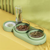 Automatic Cat Bowl Water Dispenser Water Storage Pet Dog Cat Food Double Bowl Food Container with Waterer Pet Waterer Feeder