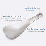 Titanium Rice Spoon Ultralight Eco-friendly Camping Cooking Spatula Shovel Outdoor Spoon for Outdoor Camping Backpacking Picnic