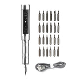 MINIWARE ES15 Intelligent Motion Control Electric Screwdriver Screwdriver Cordless Screwdriver with LED Lights with 24pcs Bits