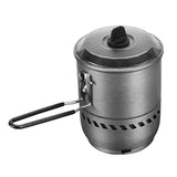 2100W Camping Gas Stove Outdoor Cooking System With Stove Heat Exchanger Pot Bowl Gas Burners for Hiking Fishing Mountaineering