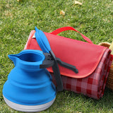 HAEGER-Portable Folding Silicone Water Kettle 1.2L Water Pot Outdoor Camping Travelling Hiking Kitchen Tools Tea Coffee Kettle