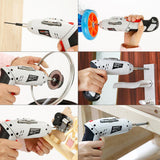 48pcs/set 4.8V Mini 220rpm 110 / 220V Rechargeable Electric Screwdriver LED Light for Household DIY Tool