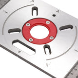 235x120x8mm Trimming Machine Flip Board Universal Router Table Insert Aluminum Alloy Plate Multifunctional Woodworking Benches