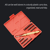 Leather Stamping Tools Set Metal Stamps Kit Includes 37pcs Symbol Letter And Number Stamps 1pc Stamping Punch Plastic Store Box