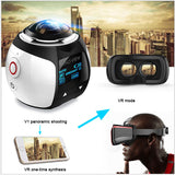 360VR Panoramic Sports Camera Wifi Mini 2448*2448 Ultra HD Panoramic Camera Outdoor 30m Waterproof DV Recorder