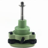 Green Three-Jaw Tribrach With Optical Plummet & 5/8 Thread Adapter