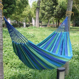 280X80cm 2 Persons Striped Hammock Outdoor Leisure Bed Thickened Canvas Hanging Bed Sleeping Swing Hammock For Camping Hunting