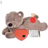 Heartbeat Dog Toy for Separation Anxiety Sleep Aid Soft Plush Sleeping Buddy Dogs Hippopotamus Stress Relief for Barking
