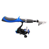 5.2:1 Portable Telescopic Fishing Pole Aluminum Alloy Pen Shape Fishing Rod with Reel Wheel Ultralight Spinning Fish Rod Combo