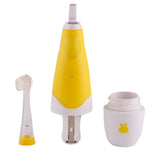 Seago SG-902 Green/Yellow child baby sonic electric toothbrush intelligent vibration with LED light and smart reminder for baby