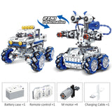 City Technical 2 in 1 RC Deformation Combat Robot Building Blocks Remote Control Monster Truck Car Bricks Toys For Boys
