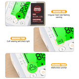 Upper Arm Sphygmomanometer LCD Display Tri-color Lighting Electronic Automatic Tonometer Data Storage Blood Pressure Monitor