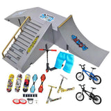 Finger Skateboards And Bikes Mini Finger Skateboard Ramp Blue Pants Gold Scooter Teardown Accessories For Children's Party Gift