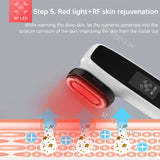 7 In 1 Red Light RF+Blue Light Ice Compress Beauty Instrument EMS Lifting Deep Clean Nourish Skin Eye Care Rejuvenation Device