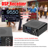 DSP Receiver Frequency and Amplitude Modulation Modes Adjustable Digital Display with Bandwidth Volumes Step Frequency