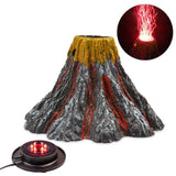 Aquarium Volcano Ornament Light Night Kit Air Bubbler Desktop Decorations for Fish Tank Aquarium Bubbler Gifts with LED Light