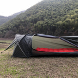 New PU4000MM Waterproof Ultralight Tent 1 Person Tent Outdoor Camping Tent Backpacking Sleeping Bag Hiking Travel Tent Equipment