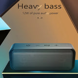 Portable 12W Stereo Bluetooth 5.0 Speaker Super Bass IPX7 Waterproof 24 Hours Playback Time Wireless Stereo