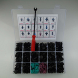 304PCS Push Plastic Practical Durable Bumper Fastener Pin Clips Rivet Clips with 5PCS Crowbars for SUV Car
