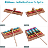 Ammoon 7-Tone Tabletop Chimes Meditation Chime Colorful Wind Bell Kids Educational Musical Toy Percussion Instrument with Mallet