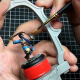 360 Degree DIY Special Model Painting Tools Coloring Table Coloring Clip Handle for Soldiers Handle Gundam Red Yellow Gray Black