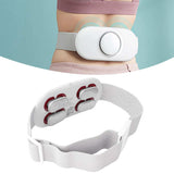 4 Electrode Zones Waist Massage Instrument Hot Compress Relieve Pain Lower Back Waist Massage Heating Belt White