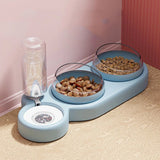 Automatic Cat Bowl Water Dispenser Water Storage Pet Dog Cat Food Double Bowl Food Container with Waterer Pet Waterer Feeder