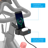 Mobile Phone Holder Replacement for Peloton Bike &amp; Bike+ Aluminium Cell Phone  &amp; Earphone Case Mount Tray  with Charging Slot