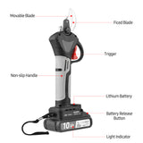21V Brushless Cordless Electric Pruning Shears Rechargeable 2.0A Lithium Battery Powered Tree Branch Pruner Garden Clippers