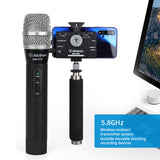 Alctron DW-V 5.8G Wireless Tech Compatible With Android,Mac And Windows Systems For Interview Recording Wireless Microphone