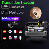 Translation Headphones 80 Languages Instant Translate Smart Voice Translator Wireless Bluetooth-compatible Translator Earphone