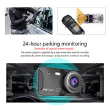 Car Video Recorder Dashcam Auto DVR 4" 1080P Dash Cam G-sensor WDR Touch Screen Dual Lens Camera Accessories