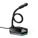 New Computer USB Microphone RGB Luminous Bendable Microphone Driveless Voice Chat Video Conference Microphones