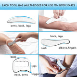 7PCS IASTM Stainless Steel Gua Sha Scraping Tools Muscle Scraper For Soft Tissue Physical Therapy Neck Face Body Massage Tools