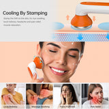 Ice Roller &amp; Face Massager Stainless Steel Skin Cooling Roller Face Lifting Anti-aging Pain Relief Skin Care Tools With 2 Heads