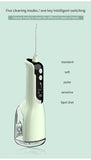 Waterproof Portable Oral Irrigator Water Flosser USB Rechargeable 4 Nozzles Water Jet Water Tank travel Dental Teeth Cleaner