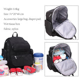 Diaper Bag Travel Baby Nappy Bag Mummy Daddy Backpack Large Capacity Waterproof Casual Laptop Bag Rechargeable Holder for Bottle