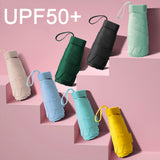 Mini Sun Umbrella Pocket Rain Umbrellas Anti UV Anti-sunburn Parasol Portable Lightweight Women Men Sunshade Umbrella for Travel
