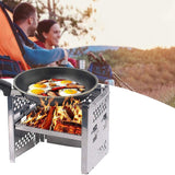 Camping Stove Wood Burning Foldable Camp Stove with Survival Fire Starter Kit Carry Bag for Outdoor Camping Hiking